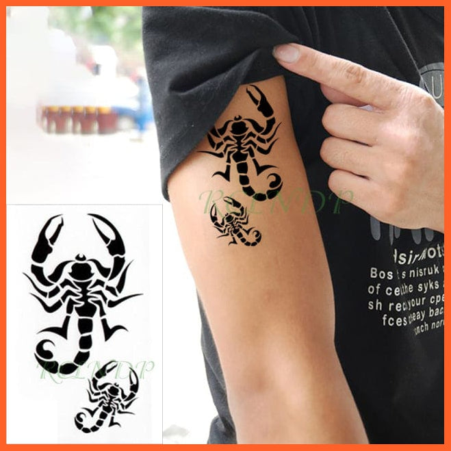 whatagift.com.au Tattoo Cherry Waterproof Temporary Tattoo Sticker black machine gun tatto flash tatoo fake tattoos for men women