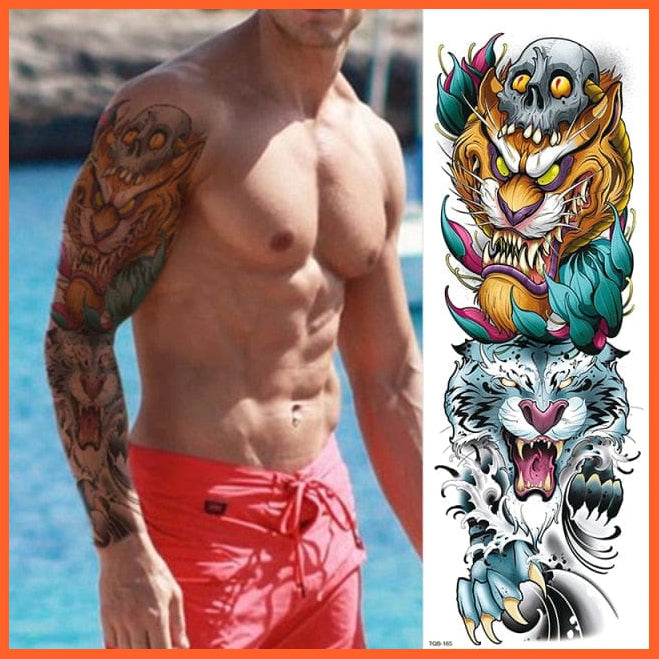 Polynesian Temporary Tattoo Sleeve Tribal Arm Waterproof Body Art Stickers For Men Women | whatagift.com.au.