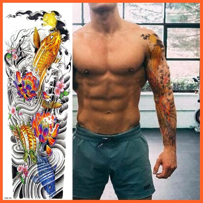 Polynesian Temporary Tattoo Sleeve Tribal Arm Waterproof Body Art Stickers For Men Women | whatagift.com.au.