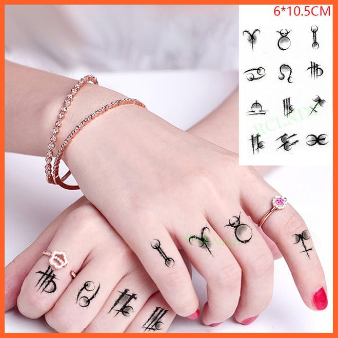 whatagift.com.au Tattoo Dark Coffee Waterproof Cute squirrel fox dog rabbit owl Cat animal tattoo stickers