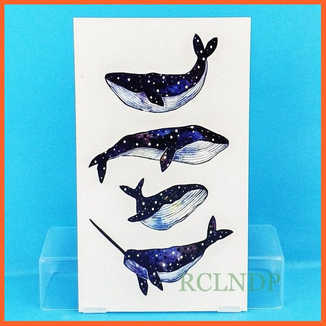 whatagift.com.au Tattoo Dark Gray Waterproof Cute squirrel fox dog rabbit owl Cat animal tattoo stickers