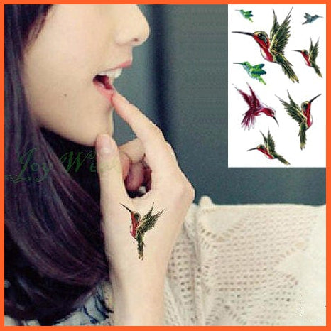 whatagift.com.au Tattoo Dark Khaki Temporary Waterproof Tattoo Sticker | Fly Birds Mermaid Tattoo