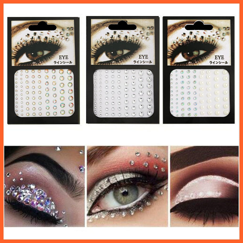 Fashion Women Tattoo Diamond Makeup Eyeliner Eyeshadow Face Stickers | whatagift.com.au.