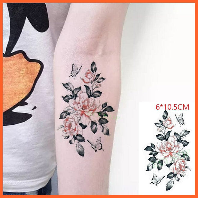 whatagift.com.au Tattoo Garnet Temporary Waterproof Tattoo Sticker | Fly Birds Mermaid Tattoo