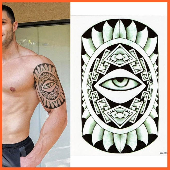 Compass Temporary Tattoo | Wind Rose Compass Waterproof Stickers For Men Women | whatagift.com.au.