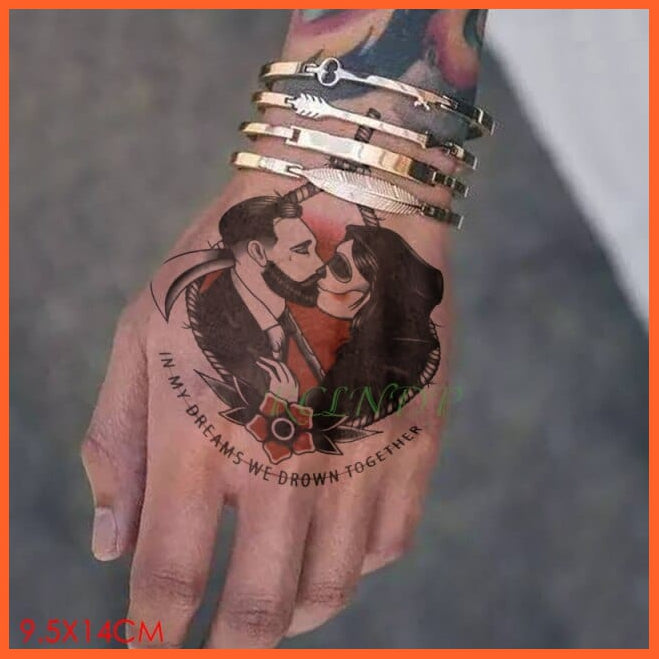 Waterproof Temporary Tattoo Stickers | Eagle Crow Gothic Eye Flash Tattoo Hand Back Arm  Body Art For Women Men | whatagift.com.au.