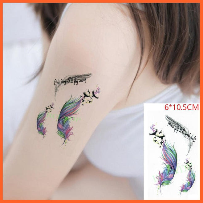 whatagift.com.au Tattoo Light Grey Waterproof Cute squirrel fox dog rabbit owl Cat animal tattoo stickers