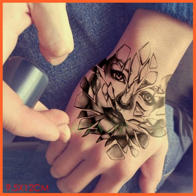 Waterproof Temporary Tattoo Stickers | Eagle Crow Gothic Eye Flash Tattoo Hand Back Arm  Body Art For Women Men | whatagift.com.au.