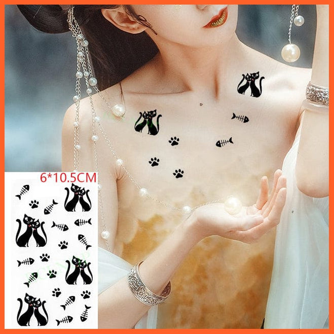 whatagift.com.au Tattoo Light Pink Temporary Waterproof Tattoo Sticker | Fly Birds Mermaid Tattoo
