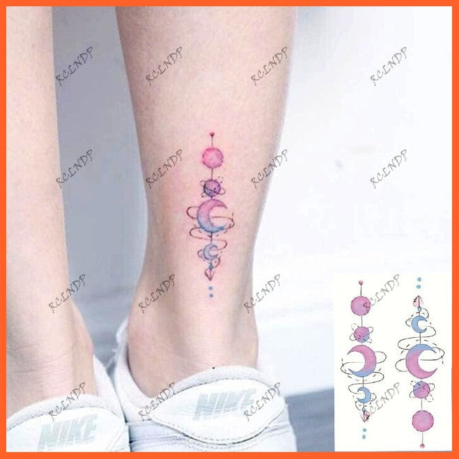 whatagift.com.au Tattoo Light Yellow Waterproof Cute squirrel fox dog rabbit owl Cat animal tattoo stickers