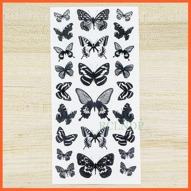 Waterproof Temporary Tattoo Sticker | 3D Butterfly Fake Tattoo | Flash Snake Feather Tattoo Body Art Rose For Girl Women Men | whatagift.com.au.