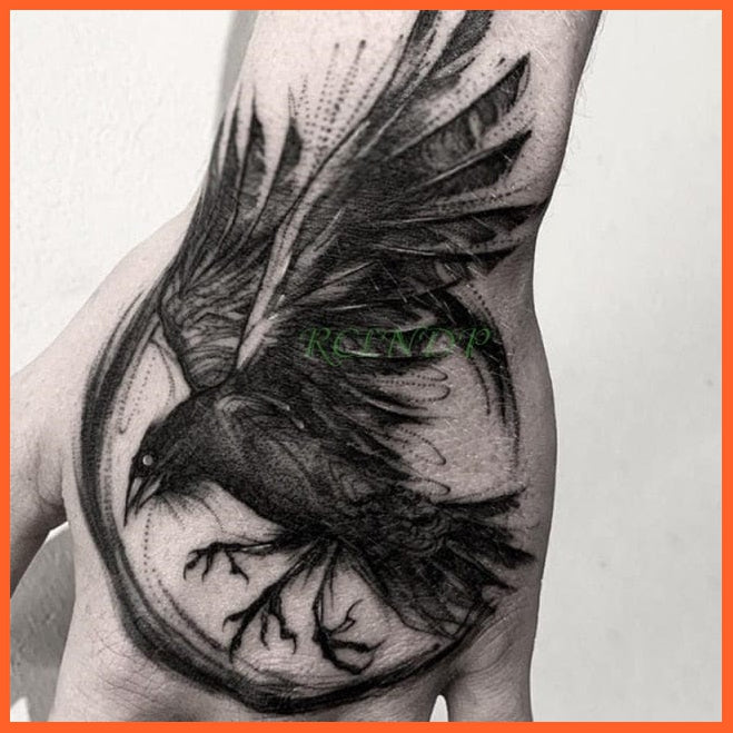 Waterproof Temporary Tattoo Stickers | Eagle Crow Gothic Eye Flash Tattoo Hand Back Arm  Body Art For Women Men | whatagift.com.au.