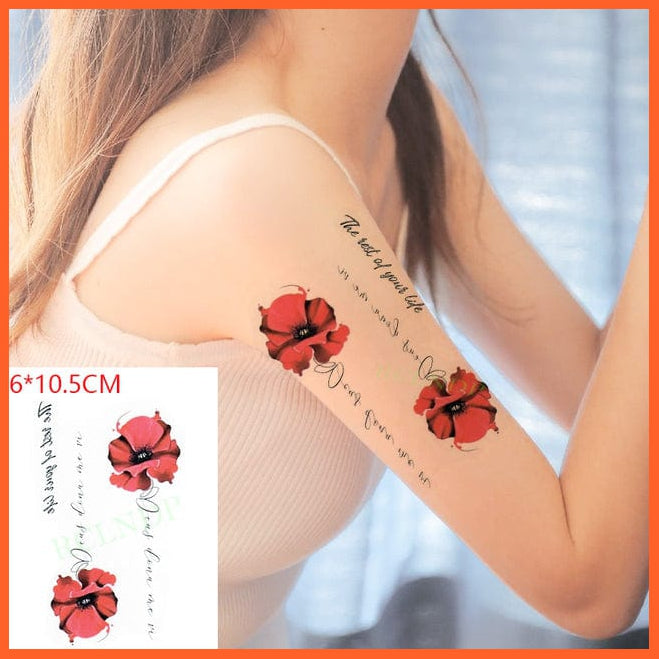 whatagift.com.au Tattoo Navy Temporary Waterproof Tattoo Sticker | Fly Birds Mermaid Tattoo