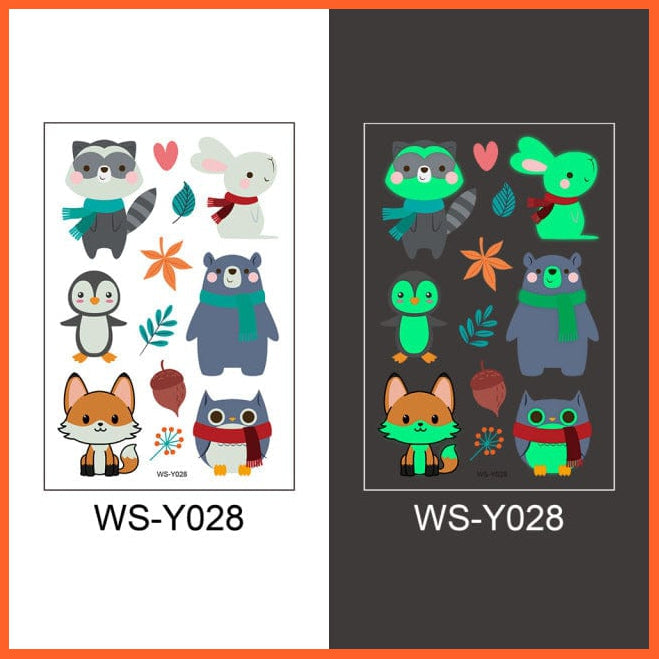 whatagift.com.au Tattoo NO.28 Temporary Tattoo Stickers | Luminous Glowing Stickers for Children
