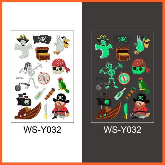 whatagift.com.au Tattoo NO.32 Temporary Tattoo Stickers | Luminous Glowing Stickers for Children