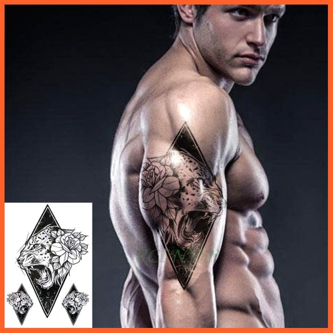 Waterproof Temporary Tattoo Sticker | Stripe Bar Code Streak Line Fake Tattoo | Totem Flash Tattoo For Men Women | whatagift.com.au.