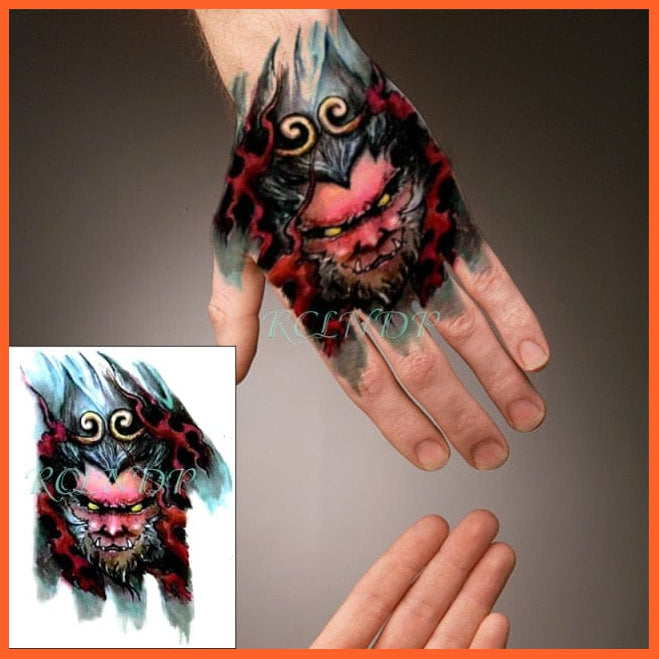 Waterproof Temporary Tattoo Stickers | Eagle Crow Gothic Eye Flash Tattoo Hand Back Arm  Body Art For Women Men | whatagift.com.au.
