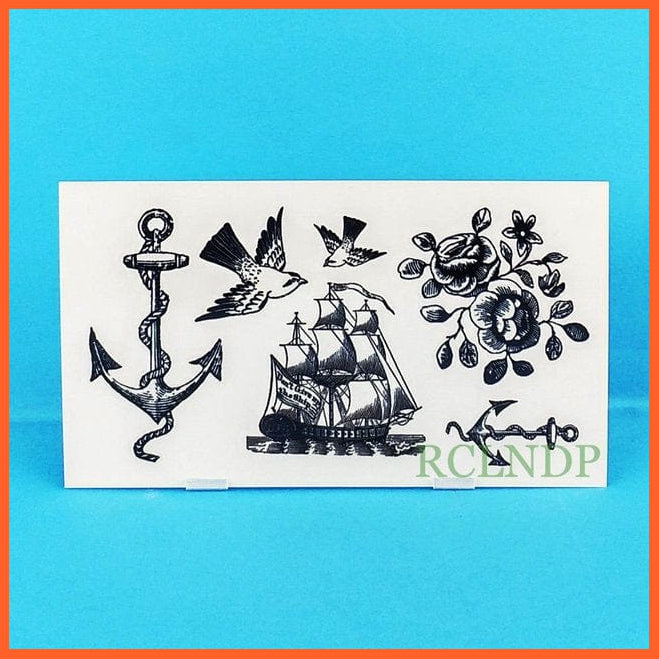 whatagift.com.au Tattoo Orange Temporary Waterproof Tattoo Sticker | Fly Birds Mermaid Tattoo