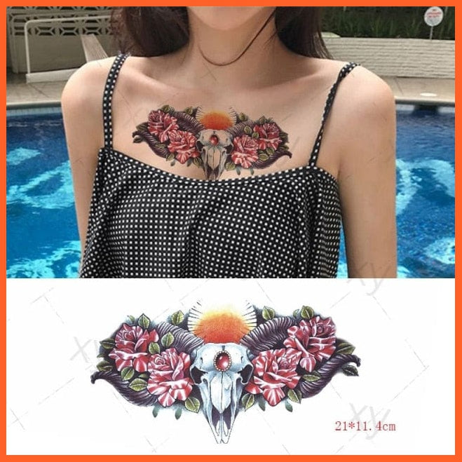 Waterproof Temporary Tattoo Sticker | 3D Butterfly Fake Tattoo | Flash Snake Feather Tattoo Body Art Rose For Girl Women Men | whatagift.com.au.