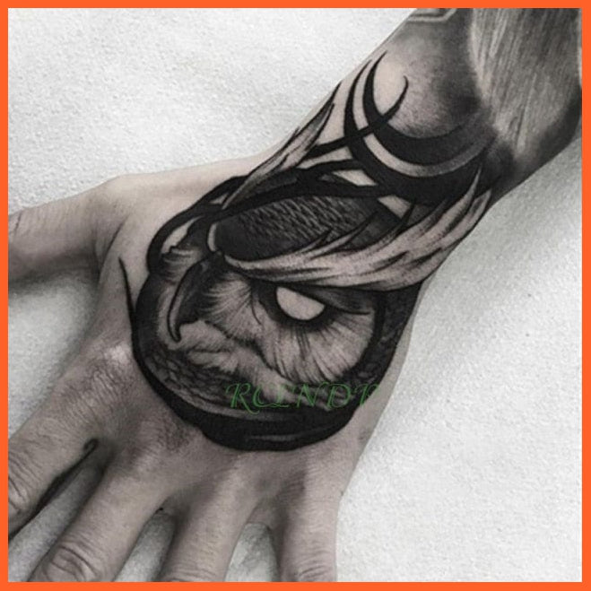 Waterproof Temporary Tattoo Stickers | Eagle Crow Gothic Eye Flash Tattoo Hand Back Arm  Body Art For Women Men | whatagift.com.au.