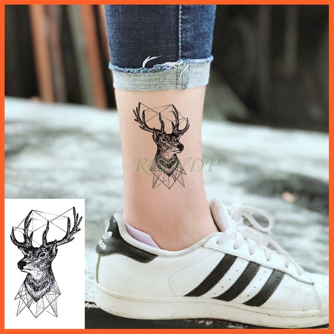 whatagift.com.au Tattoo Pink Waterproof Cute squirrel fox dog rabbit owl Cat animal tattoo stickers