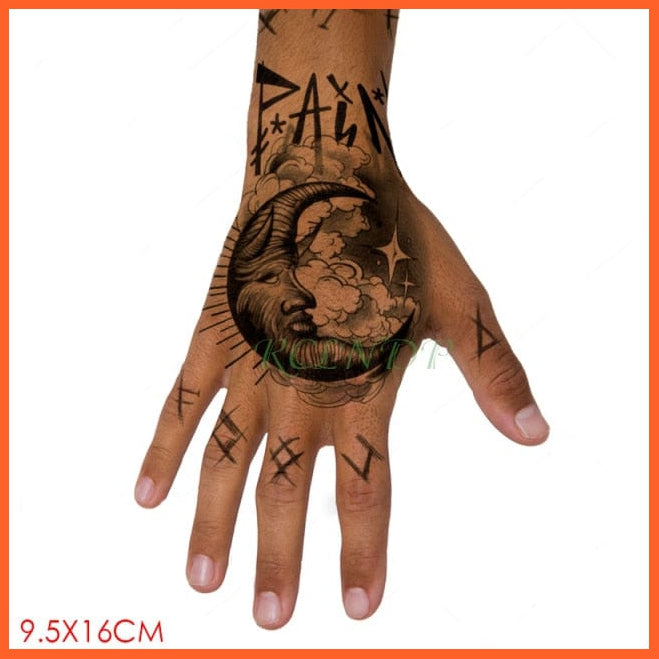 Waterproof Temporary Tattoo Stickers | Eagle Crow Gothic Eye Flash Tattoo Hand Back Arm  Body Art For Women Men | whatagift.com.au.
