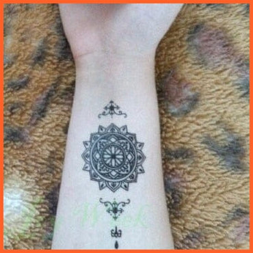 Waterproof Temporary Tattoo Sticker | Mandala Henna Bird Feather Whale Body Art Tattoo | Unisex Flash Tattoos | whatagift.com.au.