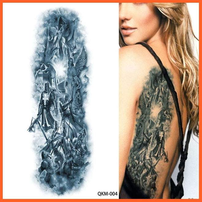 Full Arm Double Gun Female Waterproof Temporary Tattoo Stickers For Men Women | whatagift.com.au.