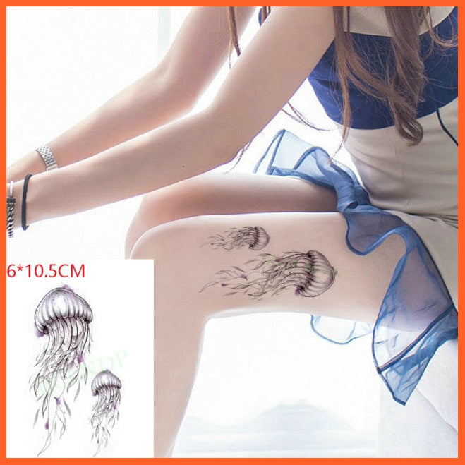 whatagift.com.au Tattoo RED Temporary Waterproof Tattoo Sticker | Fly Birds Mermaid Tattoo