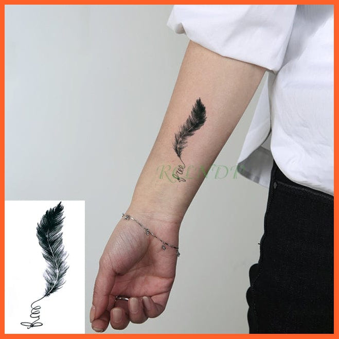 whatagift.com.au Tattoo Red Waterproof black Machine gun Temporary Tattoo Sticker