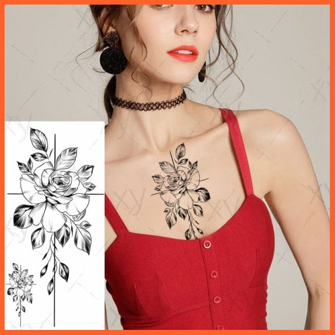Waterproof Temporary Tattoo Sticker | 3D Butterfly Fake Tattoo | Flash Snake Feather Tattoo Body Art Rose For Girl Women Men | whatagift.com.au.