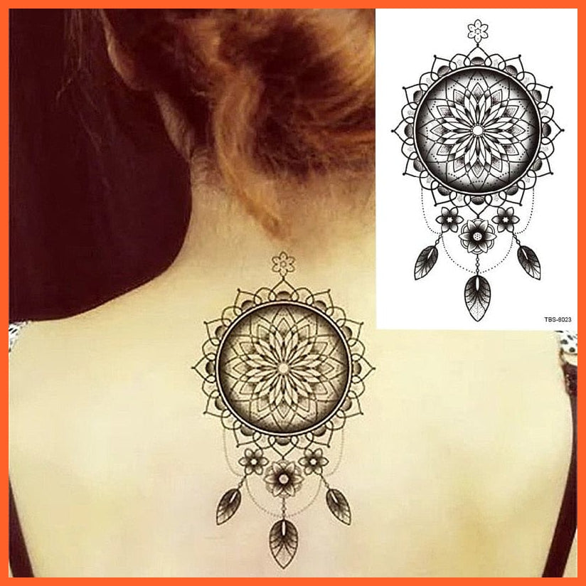 Russia Design Waterproof Temporary Tattoo | Eagle Lotus Mandala Eye Flame Tattoo Body Art Stickers | whatagift.com.au.