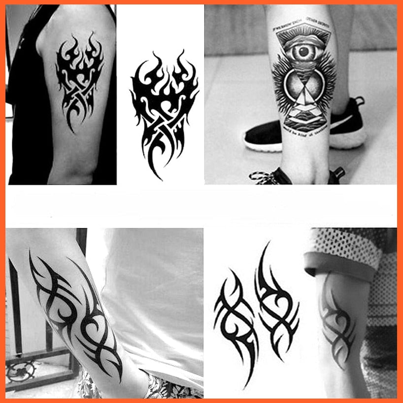 Russia Design Waterproof Temporary Tattoo | Eagle Lotus Mandala Eye Flame Tattoo Body Art Stickers | whatagift.com.au.