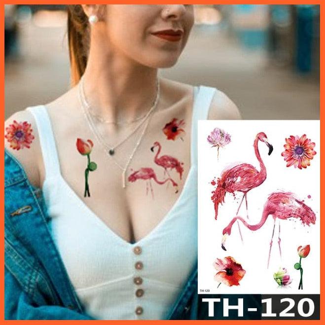 1Pcs Temporary Tattoo Sticker | Fox King Owl Totem Large Arm Body Art Sticker For Men Women | whatagift.com.au.