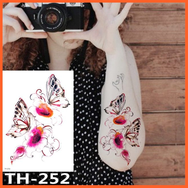 1Pcs Temporary Tattoo Sticker | Fox King Owl Totem Large Arm Body Art Sticker For Men Women | whatagift.com.au.