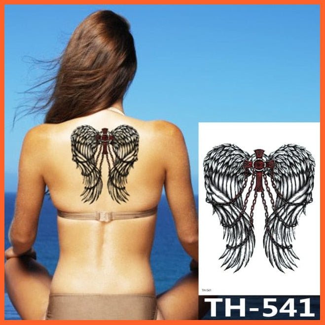 1Pcs Temporary Tattoo Sticker | Fox King Owl Totem Large Arm Body Art Sticker For Men Women | whatagift.com.au.