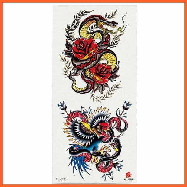 Temporary Tattoo Stickers | Waterproof Fashion Women Men Warrior Samurai Fake Body Art Hand Tattoos | whatagift.com.au.