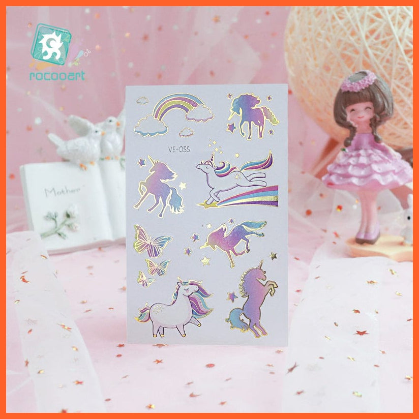 whatagift.com.au Tattoo VE-051 Unicorn Face Temporary Tattoo | Child Tattoo
