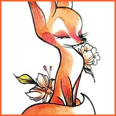 whatagift.com.au Tattoo Waterproof Cute squirrel fox dog rabbit owl Cat animal tattoo stickers
