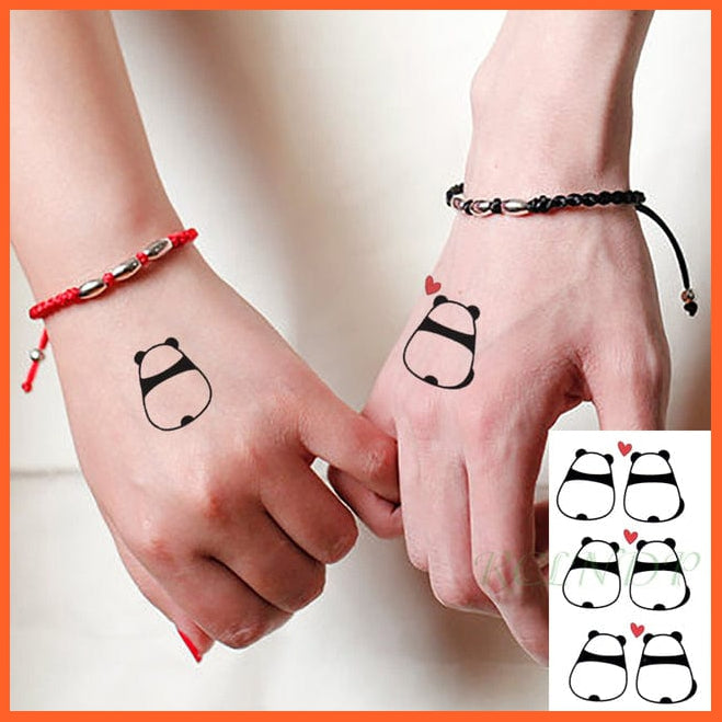 whatagift.com.au Tattoo Waterproof Cute squirrel fox dog rabbit owl Cat animal tattoo stickers