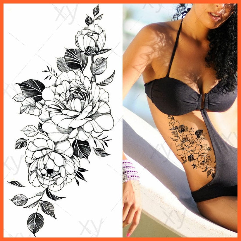 Waterproof Temporary Tattoo Sticker | 3D Butterfly Fake Tattoo | Flash Snake Feather Tattoo Body Art Rose For Girl Women Men | whatagift.com.au.