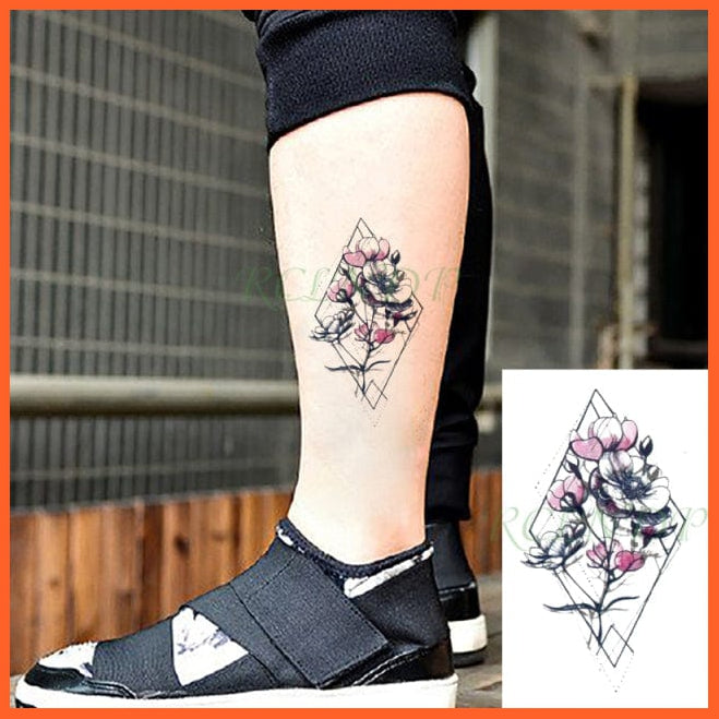whatagift.com.au Tattoo Waterproof Temporary Tattoo Sticker black machine gun tatto flash tatoo fake tattoos for men women