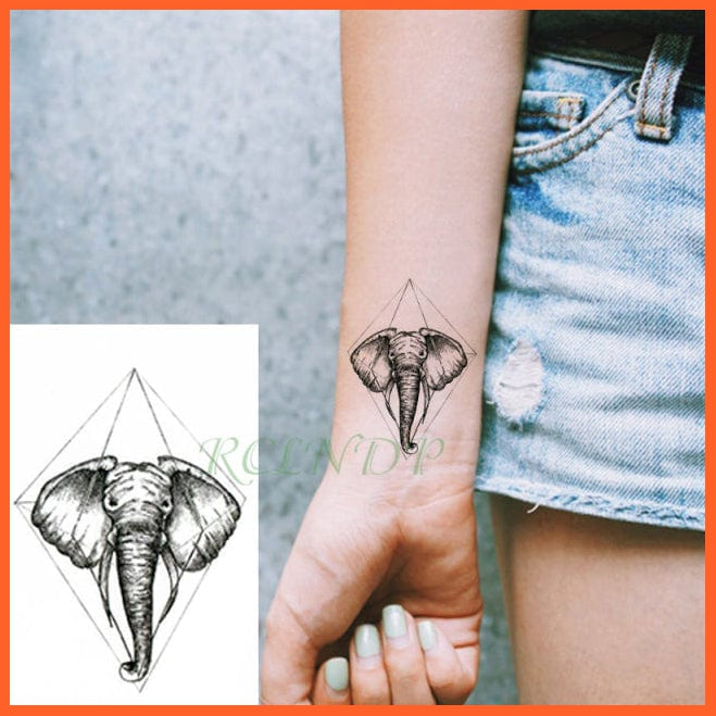 whatagift.com.au Tattoo Waterproof Temporary Tattoo Sticker black machine gun tatto flash tatoo fake tattoos for men women