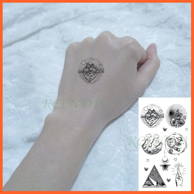 whatagift.com.au Tattoo Waterproof Temporary Tattoo Sticker black machine gun tatto flash tatoo fake tattoos for men women
