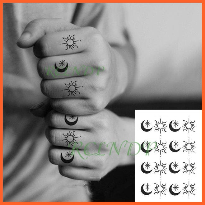 whatagift.com.au Tattoo Waterproof Temporary Tattoo Sticker black machine gun tatto flash tatoo fake tattoos for men women