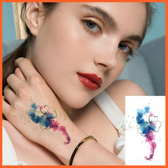 whatagift.com.au Tattoo Waterproof Temporary Tattoo Sticker black machine gun tatto flash tatoo fake tattoos for men women