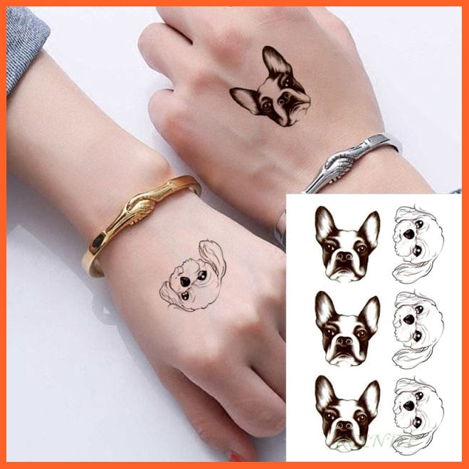whatagift.com.au Tattoo Waterproof Temporary Tattoo Sticker black machine gun tatto flash tatoo fake tattoos for men women