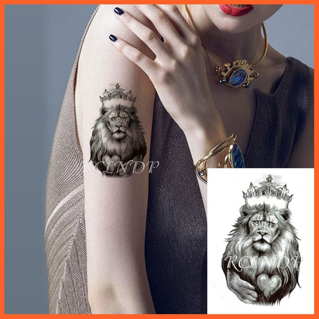 whatagift.com.au Tattoo Waterproof Temporary Tattoo Sticker black machine gun tatto flash tatoo fake tattoos for men women