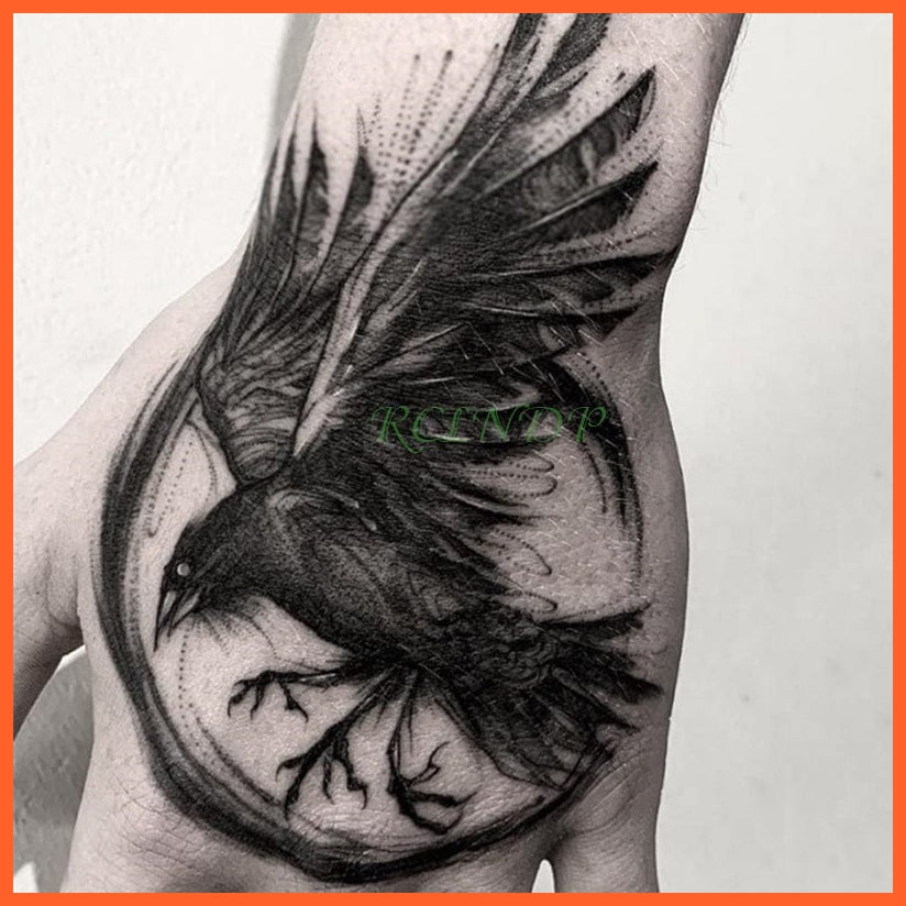 Waterproof Temporary Tattoo Stickers | Eagle Crow Gothic Eye Flash Tattoo Hand Back Arm  Body Art For Women Men | whatagift.com.au.