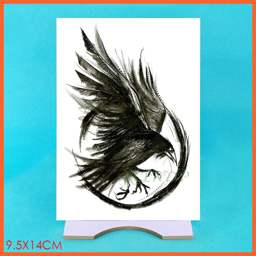 Waterproof Temporary Tattoo Stickers | Eagle Crow Gothic Eye Flash Tattoo Hand Back Arm  Body Art For Women Men | whatagift.com.au.